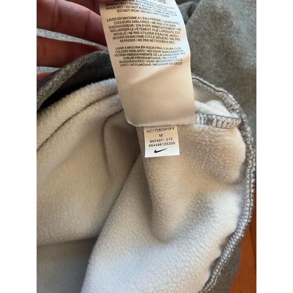 Nike Jacket Men Medium Gray Pullover Long Sleeve 1/2 Zip Mock Neck Dri-Fit - Picture 6 of 6